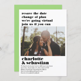 プランの変更バーチャルウェディング日付の写真を保存 セーブザデート