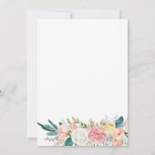 プランの変更ブライダルピンクフローラバーチャルシャワー 招待状 (裏面)