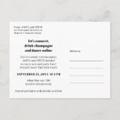 プランの変更日の変更の仮想結婚写真 案内ポストカード (裏面)