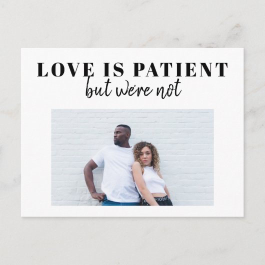 プランの変更日の変更の仮想結婚写真 案内ポストカード (正面)