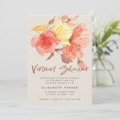 プランの変更 水彩花のバーチャルシャワー 招待状 (スタンド正面)