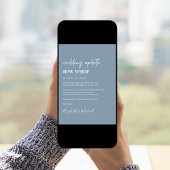 プランの変更New Venue Dusty Blue 結婚's 案内状