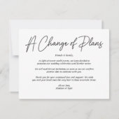 プランの更新結婚メモカードの変更 ノートカード (正面)