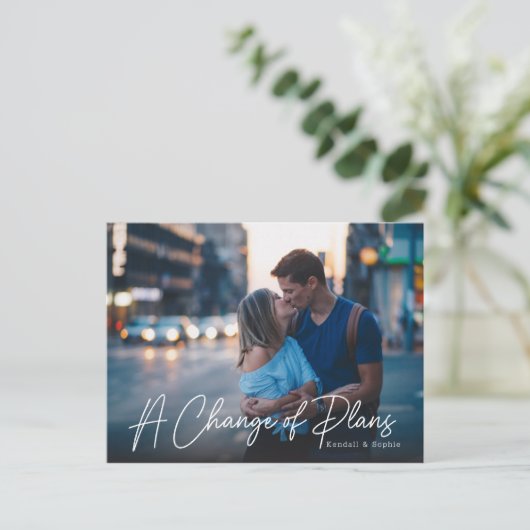 プランの更新結婚写真の変更 案内ポストカード (スタンド正面)