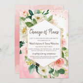 プランの水結婚色フローラピンクの変更 セーブザデート (正面/裏面)