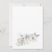 プランを変更する青いフローラ仮想ベビーシャワー 招待状 (裏面)