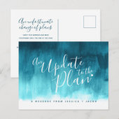 プランアクアウォッシュハートウェディングやめました 案内ポストカード (正面/裏面)