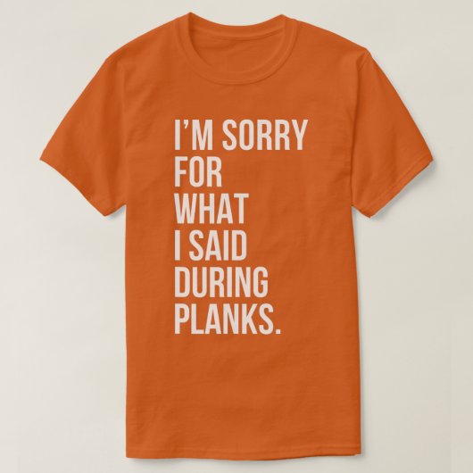 プランクスおもしろいプランキングジムフィットネストレーニング Tシャツ (デザイン正面)