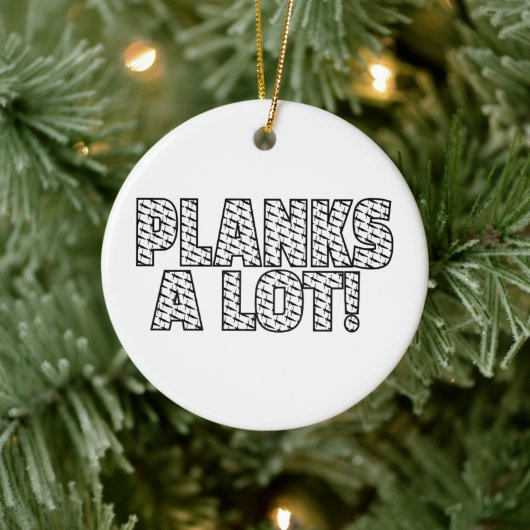 プランクスAロットコアフィットネストレーニング引用文 セラミックオーナメント (ツリー)