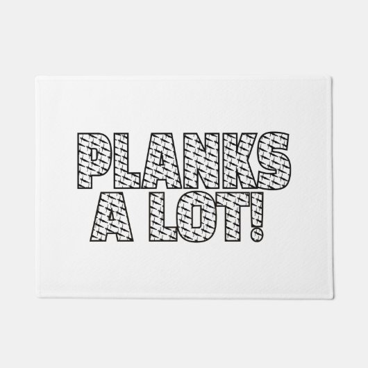 プランクスAロットコアフィットネストレーニング引用文 ドアマット (正面)