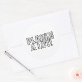 プランクスAロットコアフィットネストレーニング引用文 ラウンドシール (封筒)