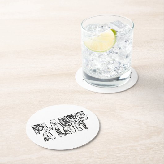 プランクスAロットコアフィットネストレーニング引用文 ラウンドペーパーコースター (インサイチュ)