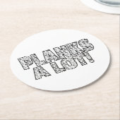 プランクスAロットコアフィットネストレーニング引用文 ラウンドペーパーコースター (アングル)