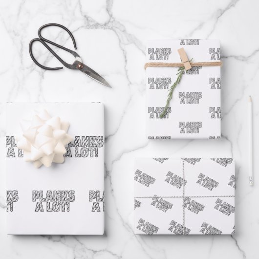 プランクスAロットコアフィットネストレーニング引用文 ラッピングペーパーシート (正面)