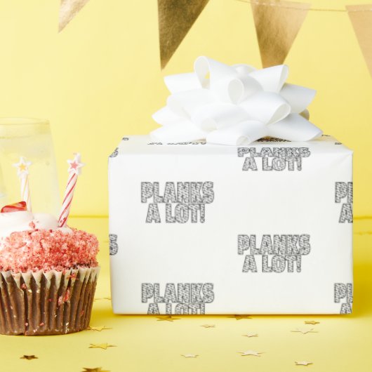 プランクスAロットコアフィットネストレーニング引用文 ラッピングペーパー (誕生日パーティー)