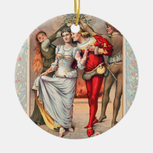 プラング社のクリスマスカード(1886年頃) セラミックオーナメント (正面)