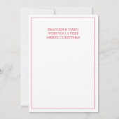 プランサーVIXEN 5x7フラットクリスマスカード シーズンカード (裏面)