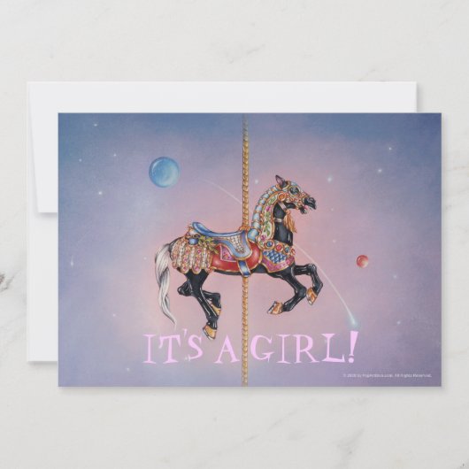 プランシングポニー回転木馬 招待状 (正面)