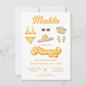 プランジビーチプールブライダルシャワー 招待状 (正面)
