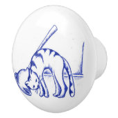 プランジャラビングキティ猫バスルーム セラミックノブ (右)