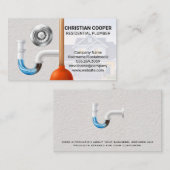 プランジャーとドレイン | 詰まったパイプ 名刺 (正面/裏面)