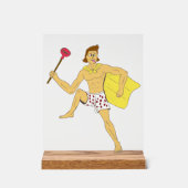 プランジャーと下着の男 アクリルサイン (正面)