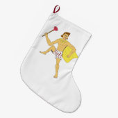 プランジャーと下着の男 ラージクリスマスストッキング (正面 (吊り時))