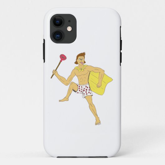 プランジャーと下着の男 Case-Mate iPhoneケース (裏面)