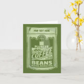 プランジャーポップ・アートのコーヒーアート食品包装イラストレーション カード (黄色い花)
