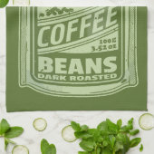 プランジャーポップ・アートのコーヒーアート食品包装イラストレーション キッチンタオル (折り畳み)