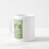 プランジャーポップ・アートのコーヒーアート食品包装イラストレーション コーヒーマグカップ (正面左)