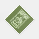 プランジャーポップ・アートのコーヒーアート食品包装イラストレーション スタンダードランチョンナプキン (角)