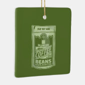 プランジャーポップ・アートのコーヒーアート食品包装イラストレーション セラミックオーナメント (右)