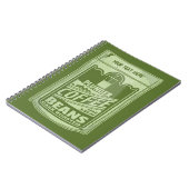 プランジャーポップ・アートのコーヒーアート食品包装イラストレーション ノートブック (左側)