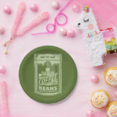 プランジャーポップ・アートのコーヒーアート食品包装イラストレーション ペーパープレート (パーティー)