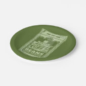 プランジャーポップ・アートのコーヒーアート食品包装イラストレーション ペーパープレート (アングル)