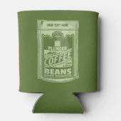 プランジャーポップ・アートのコーヒーアート食品包装イラストレーション 缶クーラー (裏面)