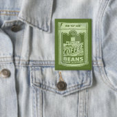 プランジャーポップ・アートのコーヒーアート食品包装イラストレーション 缶バッジ (インサイチュ)