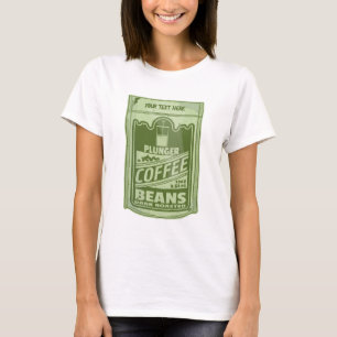 プランジャーポップ・アートのコーヒーアート食品包装イラストレーション Tシャツ