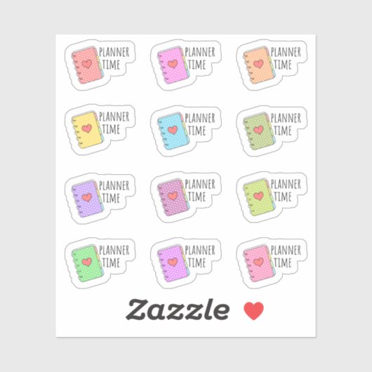 プランタイム リマインダー ステーショナリー ノートブック プランナー シール (シート)