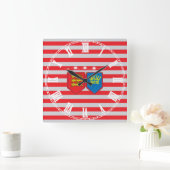 プランタゲネット スクエア壁時計 (ホーム)