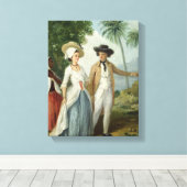 プランターと彼の妻,使用人が出席, c.1 キャンバスプリント (インサイチュ (ウッドフロア))