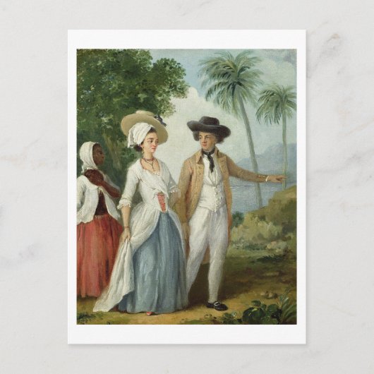 プランターと彼の妻，使用人が出席， c.1 ポストカード (正面)