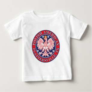 プランターズビルテキサス州ポーランドアメリカンイーグル ベビーTシャツ