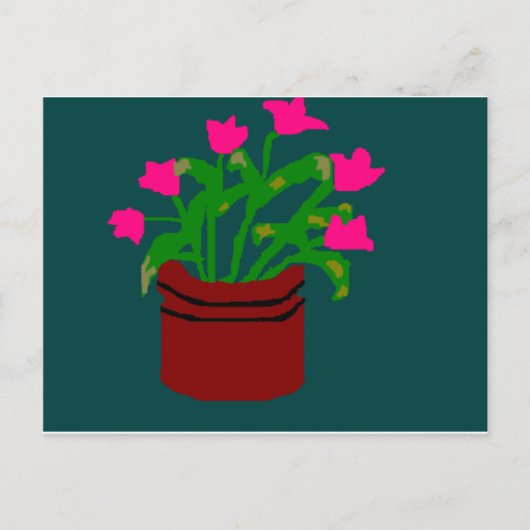 プランター葉書春の花 ポストカード (正面)