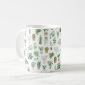 プランティタハウスプラントアンドポットパターン コーヒーマグカップ (正面左)