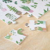 プランティタハウスプラントアンドポットパターン ジグソーパズル (側面)