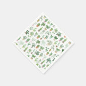 プランティタハウスプラントアンドポットパターン スタンダードカクテルナプキン (角)