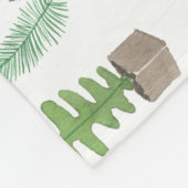 プランティタハウスプラントアンドポットパターン フリースブランケット (角)