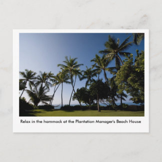 プランテーションマネージャーの家のハンモック ポストカード